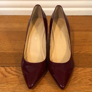 Patent Leather Oxblood Pumps Like New